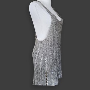 Taupe Crochet Coverup, Women's M